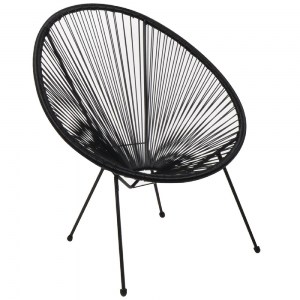 woo-27870 ACAPULCO ΠΟΛΥΘΡΟΝΑ ΜΕΤΑΛΛΟ ΒΑΦΗ ΜΑΥΡΟ, RATTAN ΜΑΥΡΟ