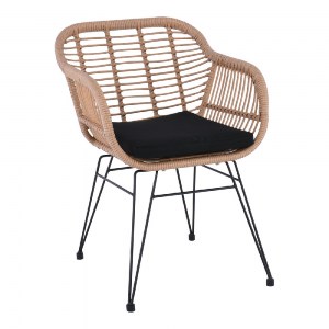 woo-28323_e-00019096-huge SALSA ΠΟΛΥΘΡΟΝΑ ΜΕΤΑΛΛΟ ΒΑΦΗ ΜΑΥΡΟ, WICKER ΦΥΣΙΚΟ, ΜΑΞΙΛΑΡΙ ΜΑΥΡΟ