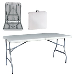 woo-28431 BLOW-R ΤΡΑΠΕΖΙ ΣΥΝΕΔΡΙΟΥ - CATERING ΠΤΥΣΣΟΜΕΝΟ (ΒΑΛΙΤΣΑ), ΜΕΤΑΛΛΟ ΒΑΦΗ ΓΚΡΙ, HDPE ΑΣΠΡΟ