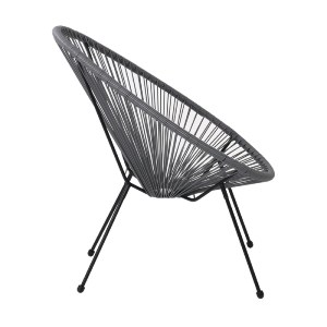 woo-30625 ACAPULCO ΠΟΛΥΘΡΟΝΑ ΜΕΤΑΛΛΟ ΒΑΦΗ ΜΑΥΡΟ, RATTAN ΓΚΡΙ
