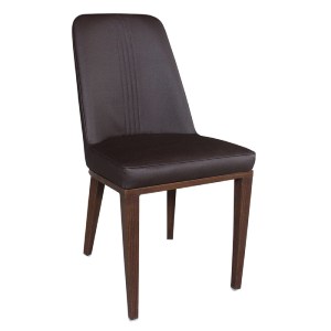 woo-31583 CASTER ΚΑΡΕΚΛΑ ΤΡΑΠΕΖΑΡΙΑΣ ΚΟΥΖΙΝΑΣ, ΜΕΤΑΛΛΟ ΒΑΦΗ ΚΑΡΥΔΙ LINEN PU ΣΚΟΥΡΟ ΚΑΦΕ