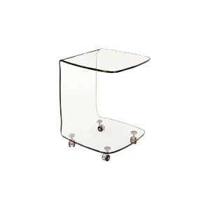 woo-35355 GLASSER TROLLEY ΤΡΑΠΕΖΑΚΙ ΒΟΗΘΗΤΙΚΟ, ΔΙΑΦΑΝΟ ΓΥΑΛΙ 10MM