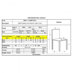 woo-38192_e-00017575_9-huge LINDA ΚΑΡΕΚΛΑ ΠΤΥΣΣΟΜΕΝΗ ΒΑΦΗ ΓΚΡΙ, PVC ΜΑΥΡΟ