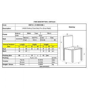 woo-38221_e-00022496_9-huge LINDA ΚΑΡΕΚΛΑ ΠΤΥΣΣΟΜΕΝΗ ΒΑΦΗ ΓΚΡΙ, PVC ΓΚΡΙ