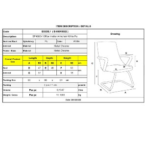 woo-38427 BF4800V ΠΟΛΥΘΡΟΝΑ ΓΡΑΦΕΙΟΥ ΕΠΙΣΚΕΠΤΗ, ΜΕΤΑΛΛΟ ΧΡΩΜΙΟ, PU  ΑΣΠΡΟ