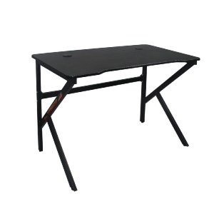 woo-39423 GAMING ΓΡΑΦΕΙΟ 100X60CM ΜΕΤΑΛΛΟ ΒΑΦΗ ΜΑΥΡΟ