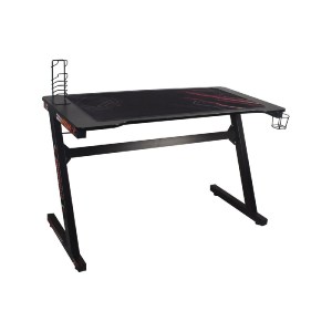 woo-39429 GAMING ΓΡΑΦΕΙΟ 120X60CM Τ.CARBON ΜΕΤΑΛΛΟ ΒΑΦΗ ΜΑΥΡΟ