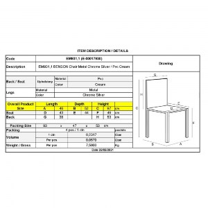 woo-39732_e-00017930_9-huge BENSON ΚΑΡΕΚΛΑ ΜΕΤΑΛΛΟ ΧΡΩΜΙΟ, PVC CREAM