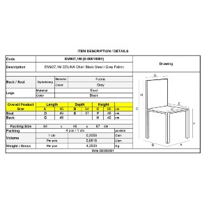 woo-39735_e-00018891_9-huge CELINA ΚΑΡΕΚΛΑ ΜΕΤΑΛΛΟ ΒΑΦΗ ΜΑΥΡΟ, ΥΦΑΣΜΑ ΓΚΡΙ