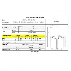 woo-39749_e-00022077_9-huge BENSON ΚΑΡΕΚΛΑ ΜΕΤΑΛΛΟ ΧΡΩΜΙΟ, PVC ΜΑΥΡΟ