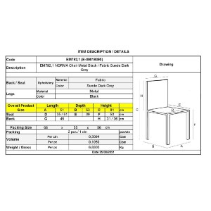 woo-39821 NORMA ΚΑΡΕΚΛΑ ΤΡΑΠΕΖΑΡΙΑΣ ΜΕΤΑΛΛΟ ΒΑΦΗ ΜΑΥΡΟ, ΥΦΑΣΜΑ SUEDE ΑΝΘΡΑΚΙ