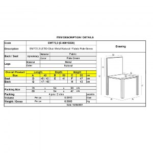 woo-39946_e-00019229_9-huge LETO ΚΑΡΕΚΛΑ ΤΡΑΠΕΖΑΡΙΑΣ ΚΟΥΖΙΝΑΣ, ΜΕΤΑΛΛΟ ΒΑΦΗ ΦΥΣΙΚΟ, ΥΦΑΣΜΑ ΒΕΡΑΜΑΝ
