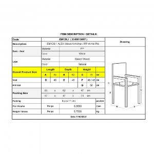 woo-39977_e-00013657_9-huge ALEA WOOD ΠΟΛΥΘΡΟΝΑ ΤΡΑΠΕΖΑΡΙΑΣ ΞΥΛΟ, PP ΑΣΠΡΟ