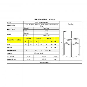 woo-40135_e-00016310_9-huge VERONA DINING ΠΟΛΥΘΡΟΝΑ ΚΗΠΟΥ - ΒΕΡΑΝΤΑΣ, ΜΕΤΑΛΛΟ ΒΑΦΗ ΑΝΘΡΑΚΙ, TEXTILENE ΓΚΡΙ