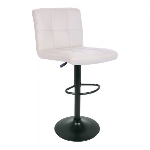 woo-40387_e-00023359-huge LINO ΣΚΑΜΠΟ BAR ΜΕ ΠΛΑΤΗ, ΜΕΤΑΛΛΟ ΒΑΦΗ ΜΑΥΡΟ, PU ΑΣΠΡΟ, ΡΥΘΜΙΣΗ ΥΨΟΥΣ, ΠΕΡΙΣΤΡΕΦΟΜΕΝΟ