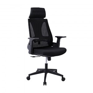 woo-40499 BF8750 ΠΟΛΥΘΡΟΝΑ ΓΡΑΦΕΙΟΥ ΔΙΕΥΘΥΝΤΗ, MESH ΜΑΥΡΟ, ΥΦΑΣΜΑ ΜΑΥΡΟ