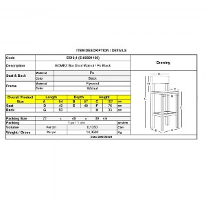 woo-40699_e-00021100_9-huge GOMEZ ΣΚΑΜΠΟ BAR ΜΕ ΠΛΑΤΗ, ΑΠΟΧΡΩΣΗ ΚΑΡΥΔΙ, PU ΜΑΥΡΟ ΠΕΡΙΣΤΡΕΦΟΜΕΝΟ