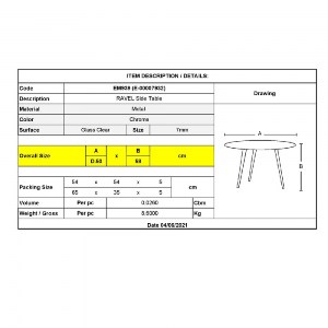 woo-40791_e-00007932_9-huge RAVEL ΤΡΑΠΕΖΑΚΙ ΒΟΗΘΗΤΙΚΟ ΧΡΩΜΙΟ - ΓΥΑΛΙ