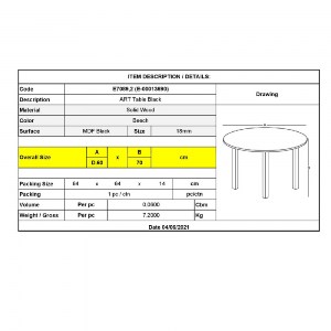 woo-40800_e-00013690_9-huge ART ΤΡΑΠΕΖΙ ΟΞΥΑ ΦΥΣΙΚΟ, MDF  ΜΑΥΡΟ