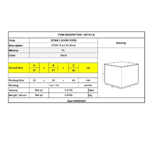 woo-40875 CONY ΣΚΑΜΠΟ ΒΟΗΘΗΤΙΚΟ, PU ΜΑΥΡΟ