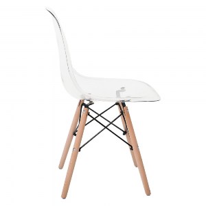 woo-41051 ART WOOD ΚΑΡΕΚΛΑ ΤΡΑΠΕΖΑΡΙΑΣ - ΚΟΥΖΙΝΑΣ, ΠΟΔΙΑ ΟΞΙΑ, ΚΑΘΙΣΜΑ PET CLEAR - 1 STEP K/D