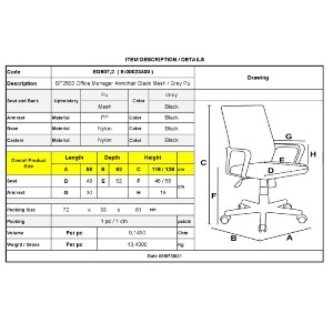 woo-41118 BF2500 ΠΟΛΥΘΡΟΝΑ ΓΡΑΦΕΙΟΥ ΔΙΕΥΘΥΝΤΗ MESH ΜΑΥΡΟ - PU ΓΚΡΙ