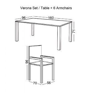 woo-41463_e-00016309_9-huge VERONA SET ΤΡΑΠΕΖΑΡΙΑ ΚΗΠΟΥ: STEEL-TEXTILENE ΑΝΘΡΑΚΙ, ΓΥΑΛΙ :ΤΡΑΠΕΖΙ 160X96 + 6 ΠΟΛΥΘΡΟΝΕΣ