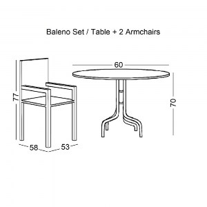 woo-41464_e-00016311_9-huge BALENO SET ΚΗΠΟΥ - ΒΕΡΑΝΤΑΣ: ΤΡΑΠΕΖΙ + 2 ΠΟΛΥΘΡΟΝΕΣ ΜΕΤΑΛΛΟ ΚΑΦΕ - WICKER BROWN