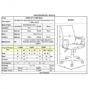 woo-42390_e-00018623_9-huge BF2400-PVC ΠΟΛΥΘΡΟΝΑ ΓΡΑΦΕΙΟΥ ΔΙΕΥΘΥΝΤΗ, ΒΑΣΗ ΧΡΩΜΙΟ, PVC ΜΑΥΡΟ - MESH ΜΑΥΡΟ