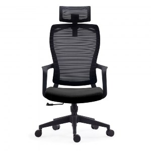 woo-44058 BF3850 ΠΟΛΥΘΡΟΝΑ ΓΡΑΦΕΙΟΥ ΔΙΕΥΘΥΝΤΗ, MESH ΜΑΥΡΟ, ΥΦΑΣΜΑ ΜΑΥΡΟ