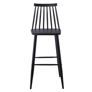 woo-44237 LAVIDA ΣΚΑΜΠΟ BAR ΜΕ ΠΛΑΤΗ, ΜΕΤΑΛΛΟ ΒΑΦΗ ΜΑΥΡΟ, PP ΜΑΥΡΟ