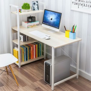 woo-44333 ΓΡΑΦΕΙΟ Η/Υ 4 ΡΑΦΙΑ ΜΕΤΑΛΛΟ ΒΑΦΗ ΑΣΠΡΟ - MELAMINE ΑΠΟΧΡΩΣΗ MAPLE