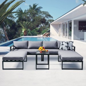 woo-44578 ORBEA SET ΚΑΘΙΣΤΙΚΟ ΚΗΠΟΥ ALU ΑΝΘΡΑΚΙ, ΚΑΝΑΠΕΣ 4Θ+2 ΠΑΓΚΟΙ+ ΤΡΑΠΕΖΙ, ΜΑΞΙΛΑΡΙ ΓΚΡΙ ΣΚΟΥΡΟ