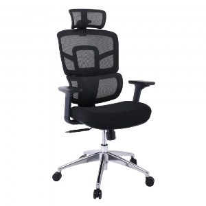 woo-44672 BF8400 ΠΟΛΥΘΡΟΝΑ ΓΡΑΦΕΙΟΥ ΔΙΕΥΘΥΝΤΗ, MESH - ΥΦΑΣΜΑ ΜΑΥΡΟ, ΒΑΣΗ ΑΛΟΥΜΙΝΙΟ