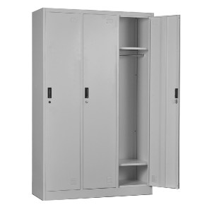 woo-44924 LOCKER 3 ΘΕΣΕΩΝ ΕΡΜΑΡΙΟ - ΑΝΑ ΘΕΣΗ: 3 ΡΑΦΙΑ, ΘΕΣΕΙΣ ΓΙΑ ΚΡΕΜΑΣΤΡΕΣ, ΜΕΤΑΛΛΟ ΒΑΦΗ ΓΚΡΙ