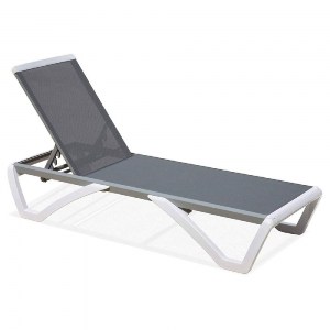 woo-45179 SUMMER ΞΑΠΛΩΣΤΡΑ KD, PP ΑΣΠΡΟ, TEXTILENE ΓΚΡΙ