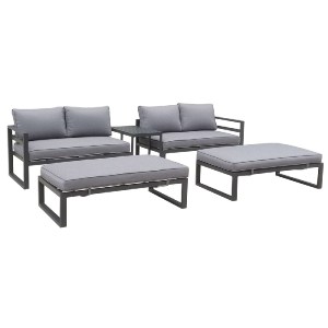 woo-45318 ORBEA SET ΚΑΘΙΣΤΙΚΟ ΚΗΠΟΥ ALU ΑΝΘΡΑΚΙ, ΚΑΝΑΠΕΣ 4Θ+2 ΠΑΓΚΟΙ+ ΤΡΑΠΕΖΙ, ΜΑΞΙΛΑΡΙ ΓΚΡΙ ΣΚΟΥΡΟ