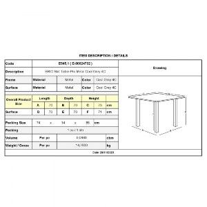 woo-45362_e-00024732_9-huge BRIO SLAT ΤΡΑΠΕΖΙ-PRO ΚΗΠΟΥ - ΒΕΡΑΝΤΑΣ, ΜΕΤΑΛΛΟ ΒΑΦΗ COOL GREY 4C