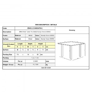 woo-45364_e-00024734_9-huge BRIO SLAT ΤΡΑΠΕΖΙ-PRO ΚΗΠΟΥ - ΒΕΡΑΝΤΑΣ, ΜΕΤΑΛΛΟ ΒΑΦΗ SANDY GREEN 5635C