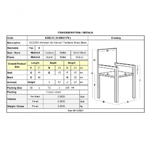woo-45388_e-00021479_9-huge VEGERA ΠΟΛΥΘΡΟΝΑ DINING ΑΛΟΥΜΙΝΙΟ ΒΑΦΗ ΚΑΡΥΔΙ TEXTILENE ΜΑΥΡΟ, ΣΤΟΙΒΑΖΟΜΕΝΗ