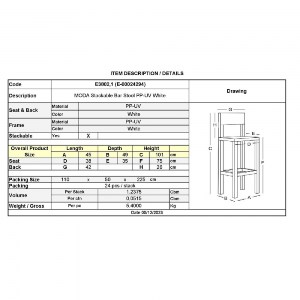 woo-45418_e-00024294_9-huge MODA ΣΚΑΜΠΟ BAR-PRO ΣΤΟΙΒΑΖΟΜΕΝΟ, PP-UV PROTECTION ΑΠΟΧΡΩΣΗ ΑΣΠΡΟ