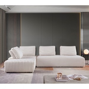 woo-45579 BRISTOL ΚΑΝΑΠΕΣ ΣΑΛΟΝΙΟΥ ΚΑΘΙΣΤΙΚΟΥ ΠΟΛΥΜΟΡΦΙΚΟΣ, ΤΕΧΝΗΤΗ ΓΟΥΝΑ ΑΣΠΡΟ