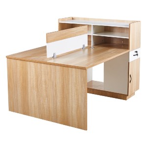 woo-45802 WORKSTATION ΓΡΑΦΕΙΟ - ΣΤΑΘΜΟΣ ΕΡΓΑΣΙΑΣ 2 ΘΕΣΕΩΝ, MELAMINE ΑΠΟΧΡΩΣΗ SONOMA-ΑΣΠΡΟ