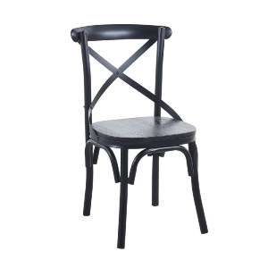 woo-46002 MARLIN WOOD ΚΑΡΕΚΛΑ DARK OAK, ΜΕΤΑΛΛΟ ΒΑΦΗ ΜΑΥΡΟ