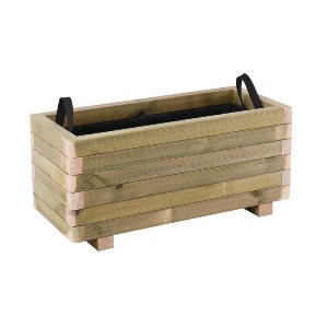 woo-46335 FLOWER POT WOOD ΖΑΡΝΤΙΝΙΕΡΑ, ΕΜΠΟΤΙΣΜΟΥ PINE, ΑΠΟΧΡΩΣΗ ΦΥΣΙΚΟ, 70X30X32CM