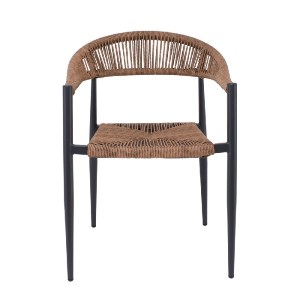 woo-46695 MADY ΠΟΛΥΘΡΟΝΑ ΒΕΡΑΝΤΑΣ-ΚΗΠΟΥ ALU ΑΝΘΡΑΚΙ, ROPE WICKER ΦΥΣΙΚΟ, ΣΤΟΙΒΑΖΟΜΕΝΗ
