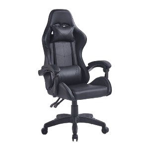woo-46725 BF7850 GAMING ΠΟΛΥΘΡΟΝΑ ΓΡΑΦΕΙΟΥ ΔΙΕΥΘΥΝΤΗ PU ΜΑΥΡΟ