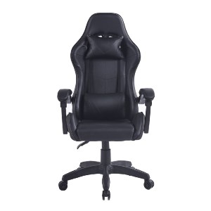 woo-46727 BF7850 GAMING ΠΟΛΥΘΡΟΝΑ ΓΡΑΦΕΙΟΥ ΔΙΕΥΘΥΝΤΗ PU ΜΑΥΡΟ