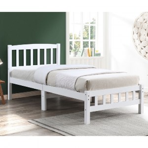 woo-46856 FELIX ΚΡΕΒΑΤΙ ΜΟΝΟ ΓΙΑ ΣΤΡΩΜΑ 90X190CM, ΞΥΛΟ ΑΣΠΡΟ
