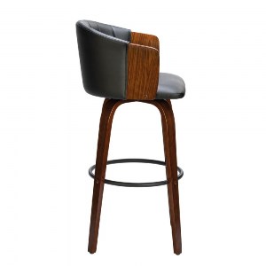 woo-46867 ENZO ΣΚΑΜΠΟ BAR ΚΑΡΥΔΙ, PU ΜΑΥΡΟ